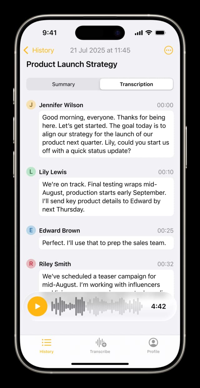 Smart Audio Transcription